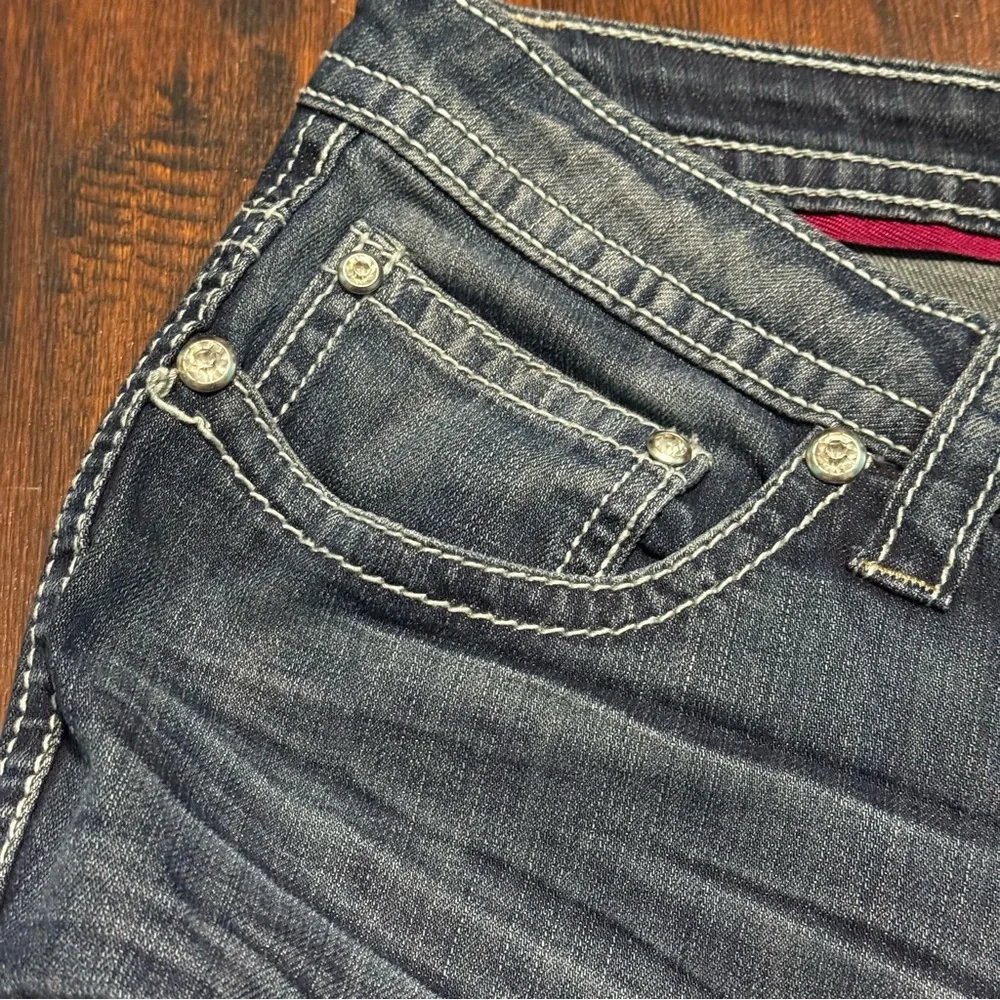 A.N.A A New Approach Classic Denim Women's Boot Cut Jeans Bejeweled Buttons 22W - Picture 10 of 16